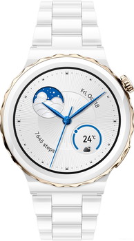Умные часы Huawei Watch GT 3 Pro Ceramic 43 мм (белый/керамика) - фото2