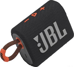 Беспроводная колонка JBL Go 3 (черный/оранжевый) - фото2