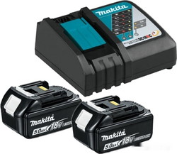 Аккумулятор с зарядным устройством Makita BL1850B + DC18RC 191L74-5 (18В/5 Ah + 7.2-14.4В) - фото