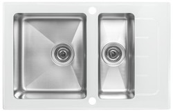 Кухонная мойка Zorg GS 7850-2 (белый) - фото